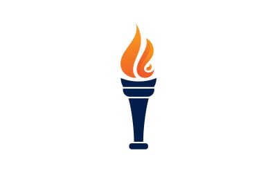Sport Torch fire flame vector icon illustration design v.5