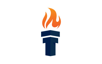 Sport Torch fire flame vector icon illustration design v.6