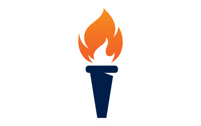 Sport Torch fire flame vector icon illustration design v.7