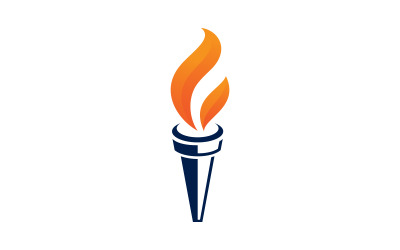 Sport Torch ogień płomień ikona wektorowa ilustracja projekt v.15