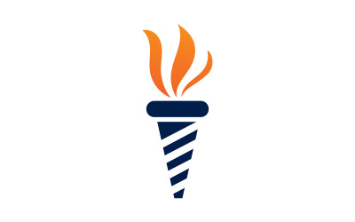 Sport Torch ogień płomień ikona wektorowa ilustracja projekt v.17