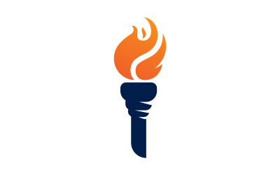 Sport Torch ogień płomień ikona wektorowa ilustracja projekt v.2