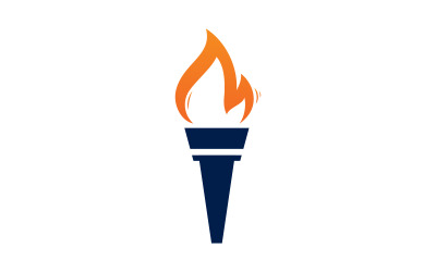 Sport Torch ogień płomień ikona wektorowa ilustracja projekt v.4