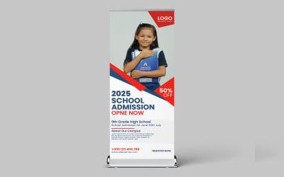 Admission Rollup Banner Design Template