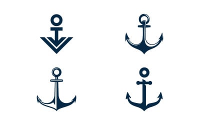 Anchor Ocean icon Element Logo Template vector v.20