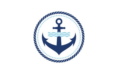 Anchor Ocean icon Element  Logo Template vector v.23