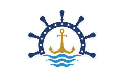 Anchor Ocean icon Element Logo Template vector v.31