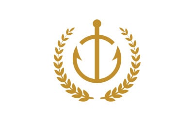 Anchor Ocean icon Element Logo Template vector v.33