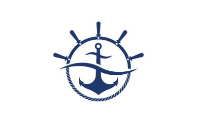 Anchor Ocean icon Element  Logo Template vector v.34