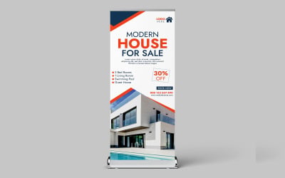 Bannières enroulables modernes pour les agences immobilières