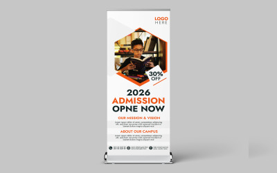 DL-Flyer-Rollup-Vorlage für Schulanfangsanzeigen