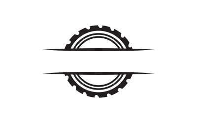 Endüstriyel ahşap testere vektör çizim simgesi Logo tasarımı v.12