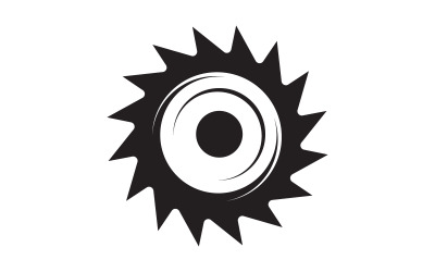 Endüstriyel ahşap testere vektör çizim simgesi Logo tasarımı v.21