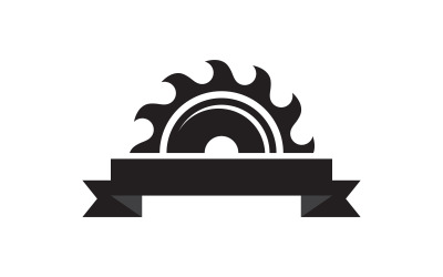 Endüstriyel ahşap testere vektör çizim simgesi Logo tasarımı v.26