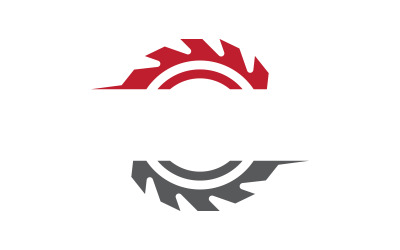 Endüstriyel ahşap testere vektör çizim simgesi Logo tasarımı v.8