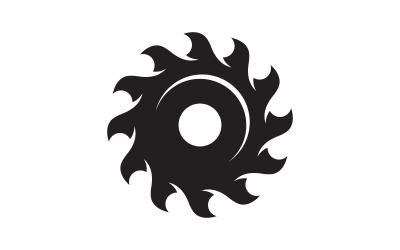Illustrazione vettoriale icona sega per legno industriale Logo design v.25