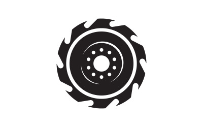 Industrial wood saw vector illustration icon Logo design v.10