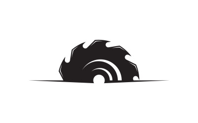 Industrial wood saw vector illustration icon Logo design v.11