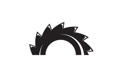 Industrial wood saw vector illustration icon Logo design v.1