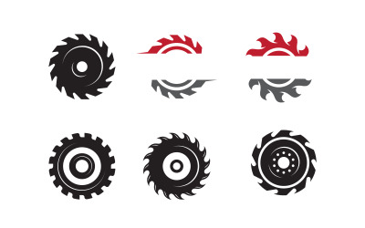 Industrial wood saw vector illustration icon Logo design v.20