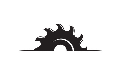 Industrial wood saw vector illustration icon Logo design v.24