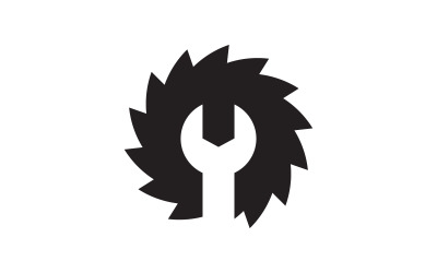 Industrial wood saw vector illustration icon Logo design v.2