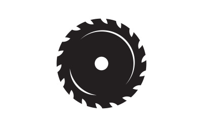 Industrial wood saw vector illustration icon Logo design v.3