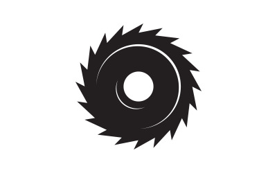 Industrial wood saw vector illustration icon Logo design v.4