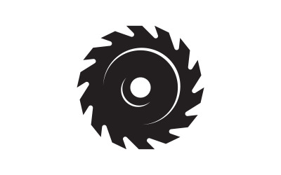 Industrial wood saw vector illustration icon Logo design v.7