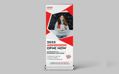 Kampüs Okul Kabul Rollup Banner Şablonu