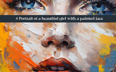 Portrait of a beautiful girl with a painted face