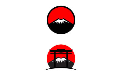 Tour and travel Japan element Vector icon Logo design v.16