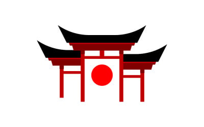 Tour and travel Japan element Vector icon Logo design v.19