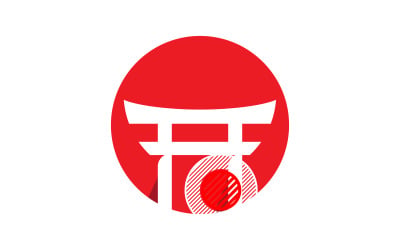 Tour and travel Japan element Vector icon Logo design v.7