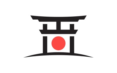 Tour and travel Japan element Vector icon Logo design v.8