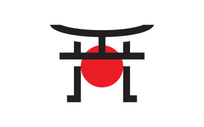 Tour and travel Japan element Vector icon Logo design v.9