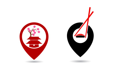 Tour und Reise Japan Element Vektorsymbol Logo-Design v.18