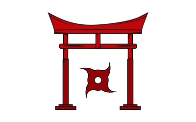 Tour und Reise Japan Element Vektorsymbol Logo-Design v.21