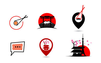 Tour und Reise Japan Element Vektorsymbol Logo-Design v.23