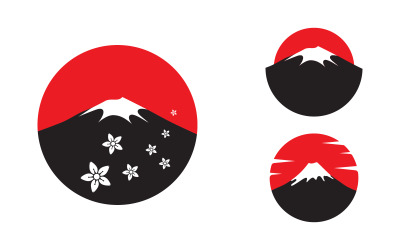 Tur ve seyahat Japonya öğesi Vektör simgesi Logo tasarımı v.22