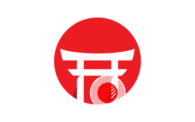 Tur ve seyahat Japonya öğesi Vektör simgesi Logo tasarımı v.7