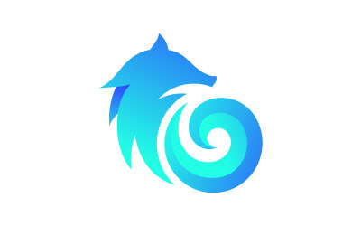 Fox vector Logo illustration icon design template v.16