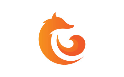 Fox vektör Logo illüstrasyon simgesi tasarım şablonu v.10