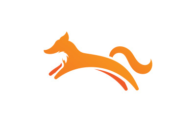 Fox vektör Logo illüstrasyon simgesi tasarım şablonu v.13