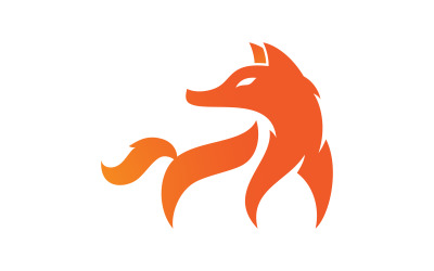 Fox vektör Logo illüstrasyon simgesi tasarım şablonu v.17