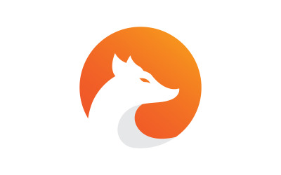 Fox vektör Logo illüstrasyon simgesi tasarım şablonu v.18