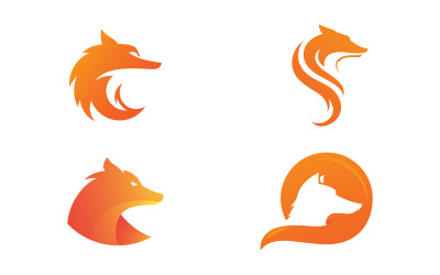 Fox vektör Logo illüstrasyon simgesi tasarım şablonu v.19