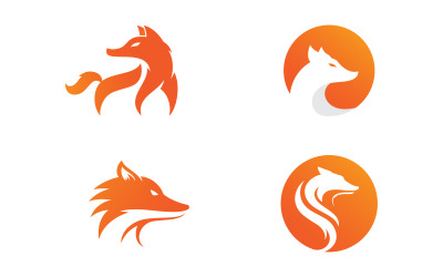 Fox vektör Logo illüstrasyon simgesi tasarım şablonu v.20