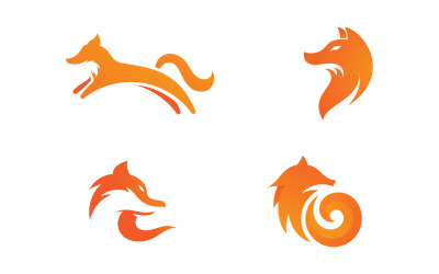 Fox vektör Logo illüstrasyon simgesi tasarım şablonu v.21