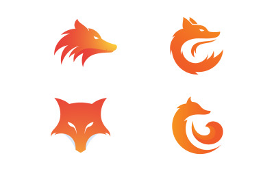 Fox vektör Logo illüstrasyon simgesi tasarım şablonu v.23